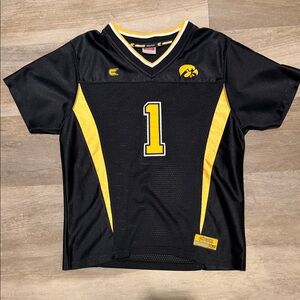 Colosseum Black and Yellow Iowa Hawkeye Kids Jersey
